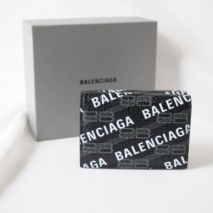 BALENCIAGA バレンシアガ メンズ三つ折財布（小銭入れ付き） 594312 2AAH0 1060 ミニウォレット BKACK ブラック