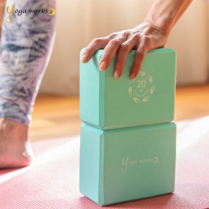 ヨガワークス ブロック ヨガブロック 軽量 EVA mini 2個セット ミント yogaworks ヨガ ブロック プロップス ハーフサイズ おしゃれ