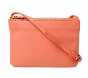 【中古】 CELINE セリーヌ ブランドバッグ 中古 ショルダーバッグ クラッチバッグ 165113ETA TRIO BAG/トリオ 2way Flamingo/コーラルピ