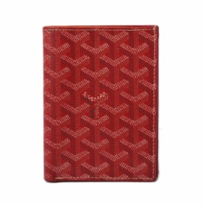 ゴヤール 財布 GOYARD 折財布/札入れ/カードケース ヘリンボーン レッド【中古】