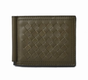 ボッテガヴェネタ 財布/マネークリップ BOTTEGA VENETA 折財布/札入れ カーフ 123180 アーミーグリーン