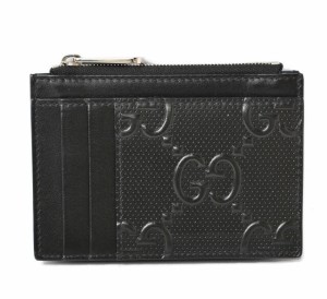 グッチ コインケース/カードケース 男女兼用 GUCCI ミニ財布/小銭入れ GGシグネチャー/エンボス 657570 1W3AN 1000 パスケース【中古】