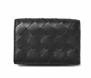 ボッテガヴェネタ 未使用 カードケース/名刺入れ/コインケース BOTTEGA VENETA イントレチャート ラムスキン ブラック【中古】