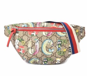 グッチ ウエストポーチ/ボディバッグ GUCCI グッチ×ヒグチユウコ コラボ チルドレンズ ブラウン/レッド【中古】