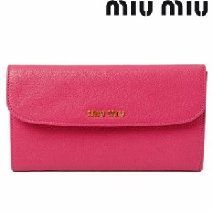 ミュウミュウ 財布 miumiu　長財布　3折　MADRAS/マドラス　PEONIA/ペオニア　5M1420 未使用【中古】