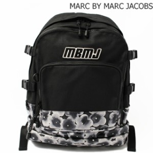 マークバイマークジェイコブス　リュックサック/バックパック　MARC BY MARC JACOBS　メンズライン　キャンバス/プリントレザー　ブラッ