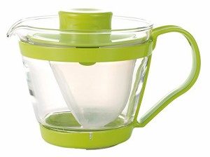 iwaki(イワキ) 耐熱ガラス ティーポット レンジのポット 茶器 グリーン 400 K863-G