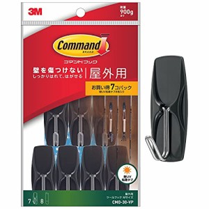 3M コマンド フック キレイにはがせる 屋外用 すだれ 壁 Mサイズ 7個 大容量パック CMO-30-VP