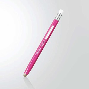ELECOM タッチペン タブレット iPad スマホ 鉛筆型 画面を傷つけにくい タブレット学習 学校 キッズ 子供 筆箱 六角形 ピンク