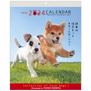 アクティブコーポレーション 2024年 カレンダー 壁掛け 森田米雄 メッセージカレンダーDOG 24ACL-09 2024年 1月始まり