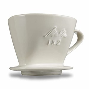 メリタ Melitta コーヒー ドリッパー 陶器製 日本製 計量スプーン付き 2~4杯用 オフホワイト SF-WH1×2