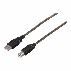 BUFFALO USB2.0ケーブル (A to B) 5m ブラックスケルトン BSUAB250BSA