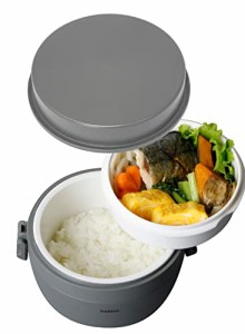 シービージャパン 保温弁当箱 [ご飯容器 460][おかず容器 405] グレー ステンレス 真空断熱 ランチジャー holms