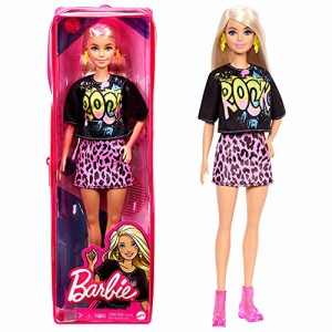 バービー(Barbie) ファッショニスタ ブラックTシャツ 【着せ替え人形】【専用収納ケース付き】【3歳~】GRB47