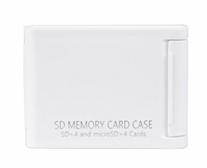 Kenko SDカードケースAS SD4 WH SD/microSD各4枚収納可能 ホワイト 704387