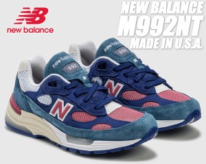 NEW BALANCE M992NT  MADE IN U.S.A. width:D ニューバランス M992 スニーカー NB 992 ワイズ D ブルー ティール ローズ ストライプ スウ