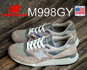 ニューバランス M998 NEW BALANCE M998GY MADE IN U.S.A. width D グレー NB GRAY スニーカー メンズ ウィズ D GREY