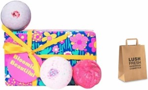 LUSH ラッシュ ブルーミング ビューティフル ギフト セット プレゼント 限定 発泡 入浴剤 バスボム 手作り ショップバッグ