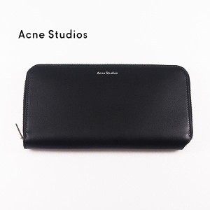 アクネストゥディオズ ACNE STUDIOS 長財布 ラウンドファスナー（小銭入れ付き）ブラック ギフト 祝い 誕生日 バースデー 父の日 プレゼ