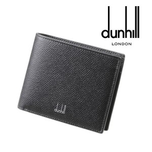 ダンヒル DUNHILL 二つ折り財布（小銭入れ付き）ブラック  ブランド 新作 ギフト 祝い 誕生日 バースデー 父の日 プレゼント DH-178