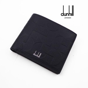 ダンヒル DUNHILL 二つ折り財布（小銭入れ付き）ブラック  ブランド 新作 ギフト 祝い 誕生日 バースデー 父の日 プレゼント DH-219