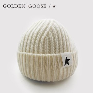ゴールデングース GOLDEN GOOSE ニットキャップ ニット帽 ユニセックス（オフホワイト）ギフト 祝い 誕生日 バースデー 父の日 プレゼン