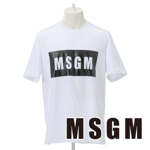 エムエスジーエム MSGM Ｔシャツメンズ シャツ（ホワイト）ブランド 新作 ギフト 祝い 誕生日 バースデー 父の日 プレゼント MG-001