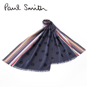 ポールスミス PAUL SMITH ウールマフラー メンズ（ネイビー）ブランド 新作 ギフト 祝い 誕生日 バースデー 父の日 プレゼント PS-765