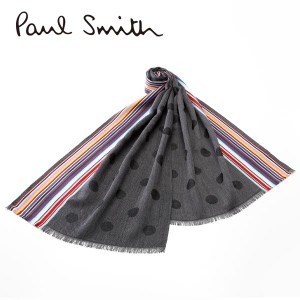 ポールスミス PAUL SMITH ウールマフラー メンズ（ダークグレー）ブランド 新作 ギフト 祝い 誕生日 バースデー 父の日 プレゼント PS-76