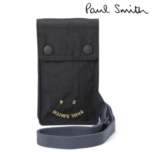 ポールスミス PAUL SMITH ネックポーチ ショルダーバッグ（ブラック）ブランド 新作 ギフト 祝い 誕生日 バースデー 父の日 プレゼント P