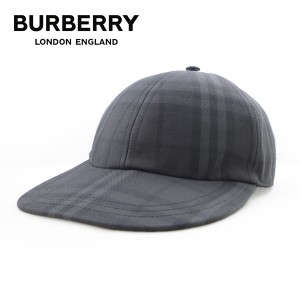 バーバリー BURBERRY キャップ（チャコールグレー チェック）コットン100％ Lサイズ 新作 ギフト 祝い 誕生日 バースデー 父の日 プレゼ