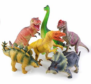 6PCS CORPER TOYS 恐竜セット ダイナソー ソフトビニール フィギュア おもちゃ 恐竜おもちゃ 可愛い動物のフィギュア 男の子 女の子 おも