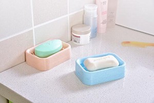 2個セット HJ 石鹸ケース 水切り石鹸箱 小型石鹸置き 携帯石鹸ホルダー 石鹸入れ 石鹸箱 プラスチック 色選ばず (2個セット)