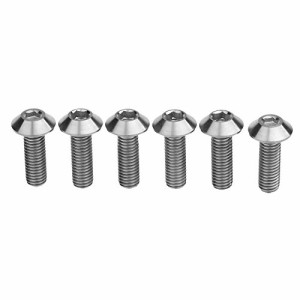 Dingtai Ｍ8x25mm Ｐ1.25ｍｍボタンキャップボルト六角穴付きボルトねじチタン合金ヘッドボルト6本入