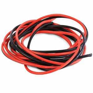 24AWG Boladge ピュアシリコンワイヤ24AWG電源ケーブルバッテリーケーブル錫メッキ銅線24ゲージRCラジコンケーブルリード（黒で1メートル