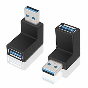 下向き/下向き 【Poyiccot】USB3.0アダプタ USB L字 USB L型 L字型 方向変換 (下向き/下向き：1種類2セット) ノーマル type L 字型角度変