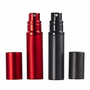 Black +Red アトマイザー 詰め替え AsaNana ポータブル クイック 香水噴霧器 携帯用 詰め替え容器 香水用 ワンタッチ補充 香水スプレー 