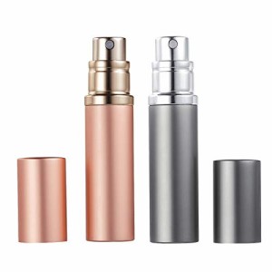 Gray +Rose Gold アトマイザー 詰め替え AsaNana ポータブル クイック 香水噴霧器 携帯用 詰め替え容器 香水用 ワンタッチ補充 香水スプ