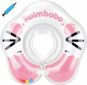 ピンク Swimbobo ベビー浮き輪 赤ちゃん 浮き輪 フロート うきわ首リング 首うきわ お風呂浮き輪 新生児 18ヶ月まで (ピンク)