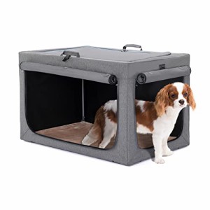 51L x 76W x 48H cm Petsfit ソフトクレート 中型犬 小型犬 クレート 折りたたみ 犬 76L*51W*48H cm ソフトケージ 回転式パイプ 折りたた