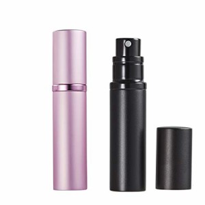 Black +Pink アトマイザー 詰め替え AsaNana ポータブル クイック 香水噴霧器 携帯用 詰め替え容器 香水用 ワンタッチ補充 香水スプレー 