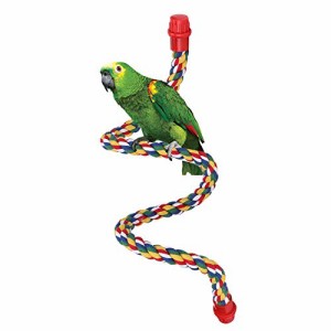 L 鳥用止まり木 鳥用ロープ インコ ロープパーチ インコ おもちゃ 布製止まり木 遊びおもちゃ 爪を磨く 鳥休み場所 噛む玩具 吊り下げ 綿