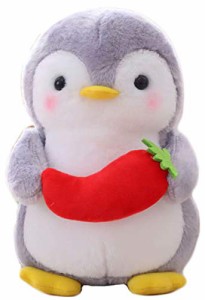 25cm_レッド YYFRIEND かわいいぬいぐるみペンギン人形枕キッズギフト誕生日ギフト