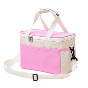 ピンク Kisata ランチバッグ 大容量 保温 保冷バッグ クーラーバッグ 防水弁当箱 エコバッグ 8L 折りたたみ ランチラッパー ソフトクーラ