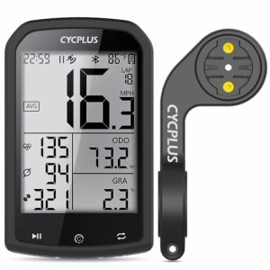 CYCPLUS GPSサイクルコンピューター 自転車スピードメーター 大画面 ワイヤレス SMART・ANT+センサー対応 STRAVAデータ同期 心拍数 高度