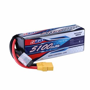 SIGP 4S RCリチウムポリマーバッテリー14.8V 5100mAh 70C XT90プラグ付きリモートコントロール航空機、クワッドコプター、ドローン、FPV