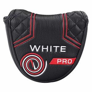 A.White Hot Pro マレットパターカバー mytag ゴルフクラブヘッドカバー マレットパターヘッドカバー オデッセイ ホワイト ホットプロ ヒ