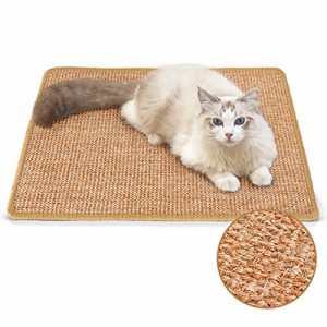 40*60cm_ブラウン FUKUMARU 猫用スクラッチャーマット、サイズ40CM * 60CM、猫用爪とぎマット、猫、猫用、爪とぎ、マット、高密度 天然サ