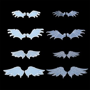 翼の型セット TikooTik 翼形 シリコンモールド 天使 悪魔 翼 ４セット 飾り物 つばさ エポキシ 樹脂 UVレジン 羽 羽毛 コウモリ 古典 ア