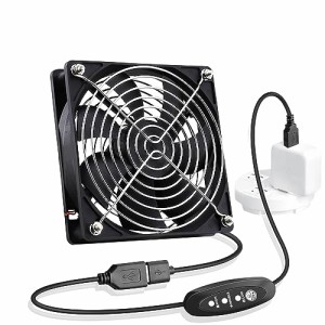 GDSTIME 12025 120mm x 25mm 5V DC USB冷却ファン 薄型 卓上扇風機 換気扇 DIY FAN 7枚羽根 多用途扇風機 DVR プレイステーション Xbox 